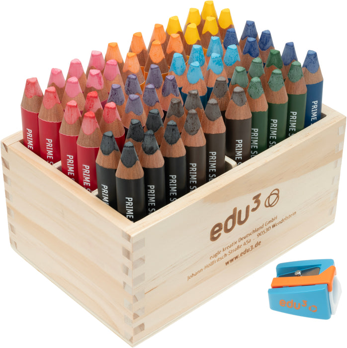 Trélitir stuttir og breiðir þríhyrndir 8 litatóna 60 stk