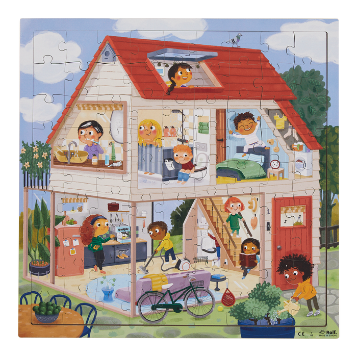 Púsluspil tré heimilið hlustaðu á hljóðin 81 stk