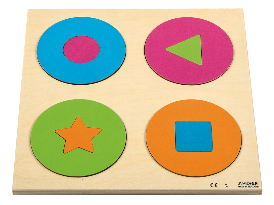 Púsluspil tré litir og form 2 stk