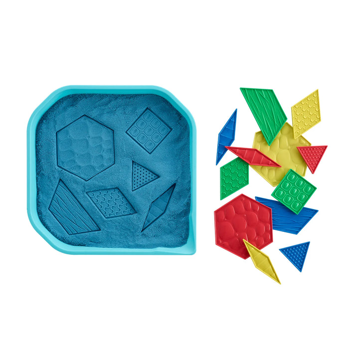 Kubbar Tangram  með áférð og vinnuspjöldum