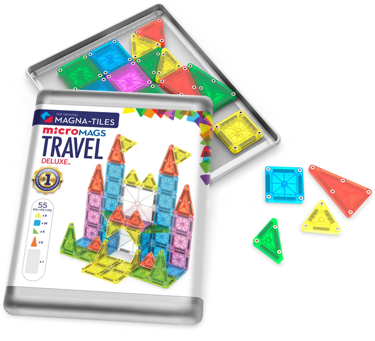 Magna Tiles segulkubbar MicoMags deluxe 55 stk