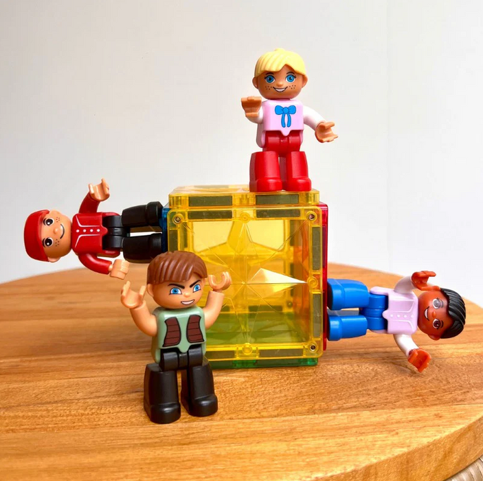 Segulkubbar fígúrur 4 stk