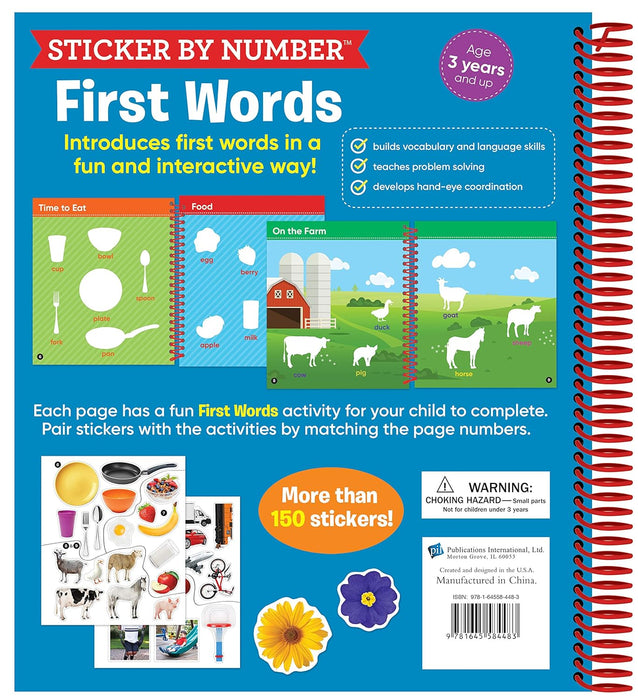 Límmiðabók fyrstu orðin