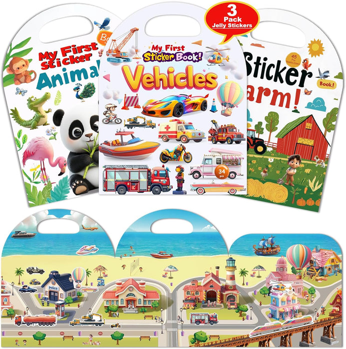 Límmiðabækur 3 stk í pakka