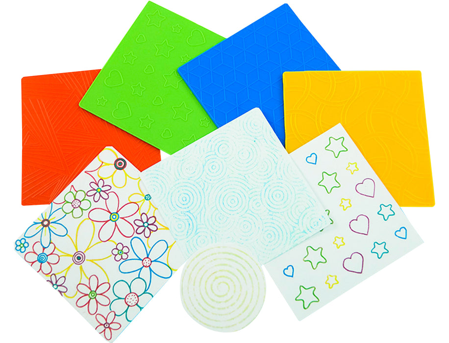 Stenslar spjöld til að fá áferð 4 stk