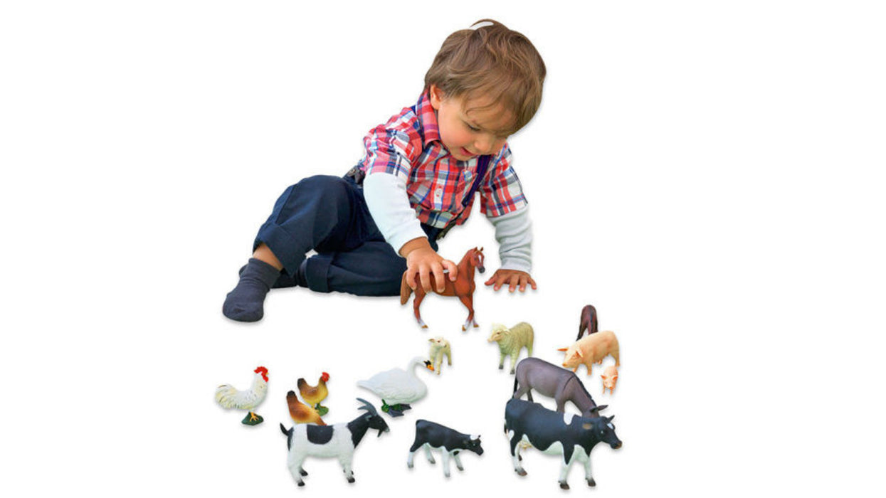 Dýr húsdýr foreldri og barn 14stk