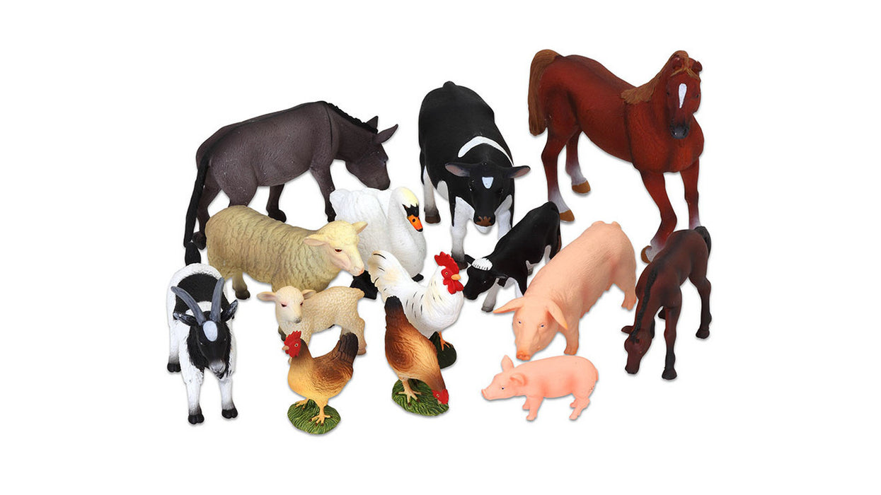 Dýr húsdýr foreldri og barn 14stk