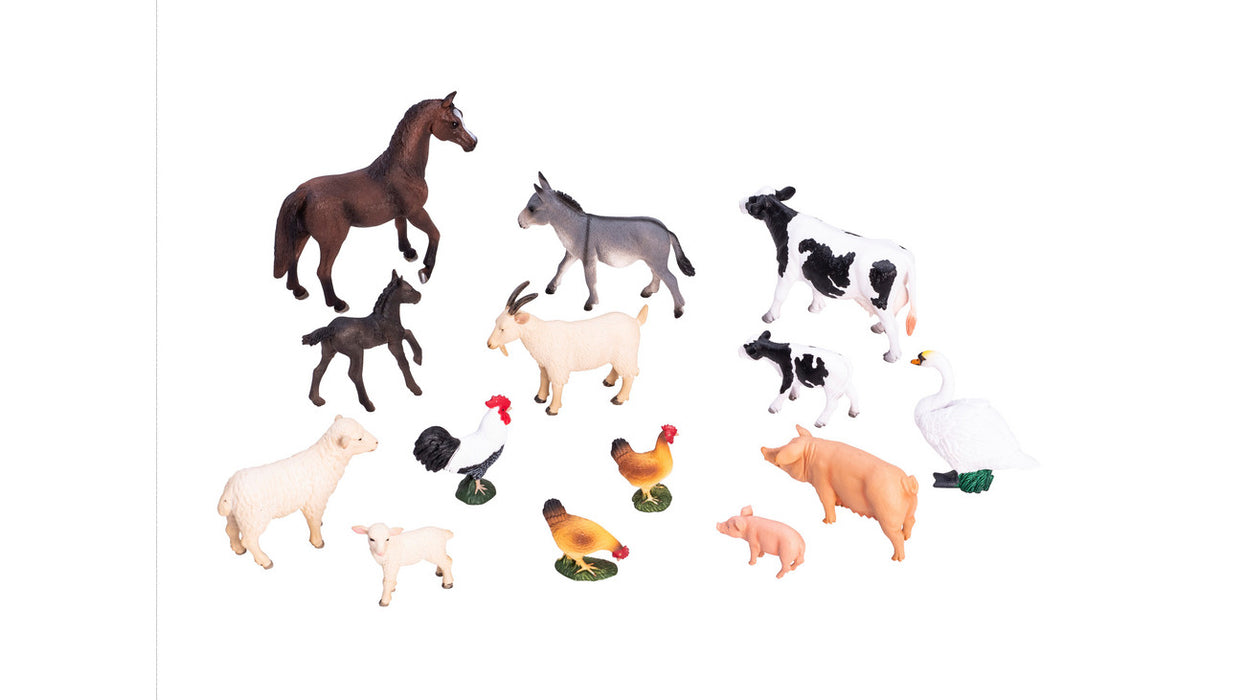 Dýr húsdýr foreldri og barn 14stk