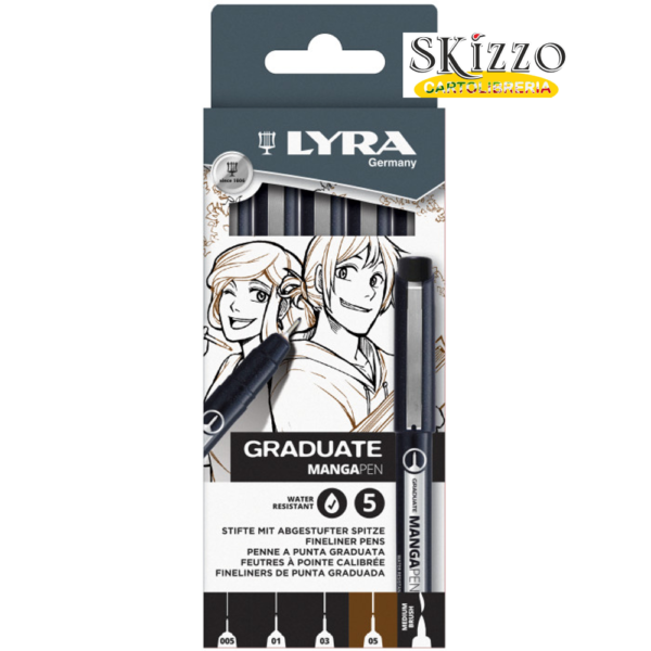 Teiknipennar Manga 5 stærðir