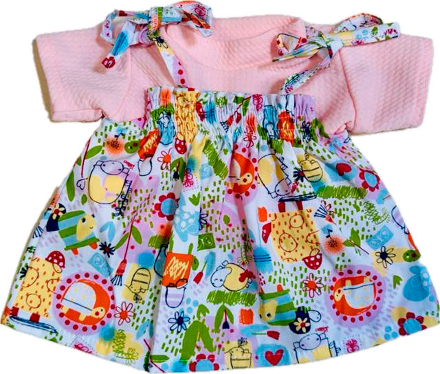 Dúkkuföt bolur og kjóll 40 cm