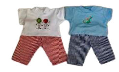 Dúkkuföt blár bolur og bláar buxur 30 cm