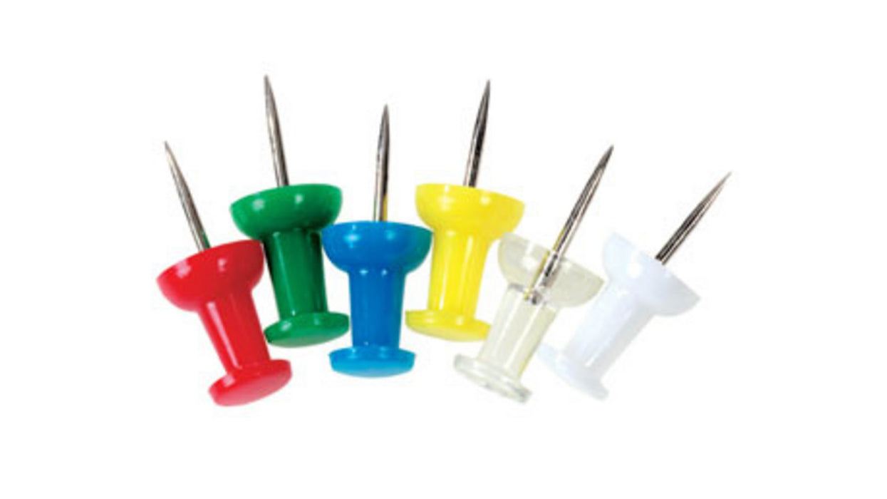 Teiknibólur með haus 100 stk