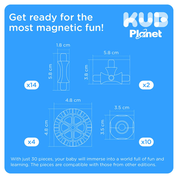 KUB Planet segulkubbar 30 stk