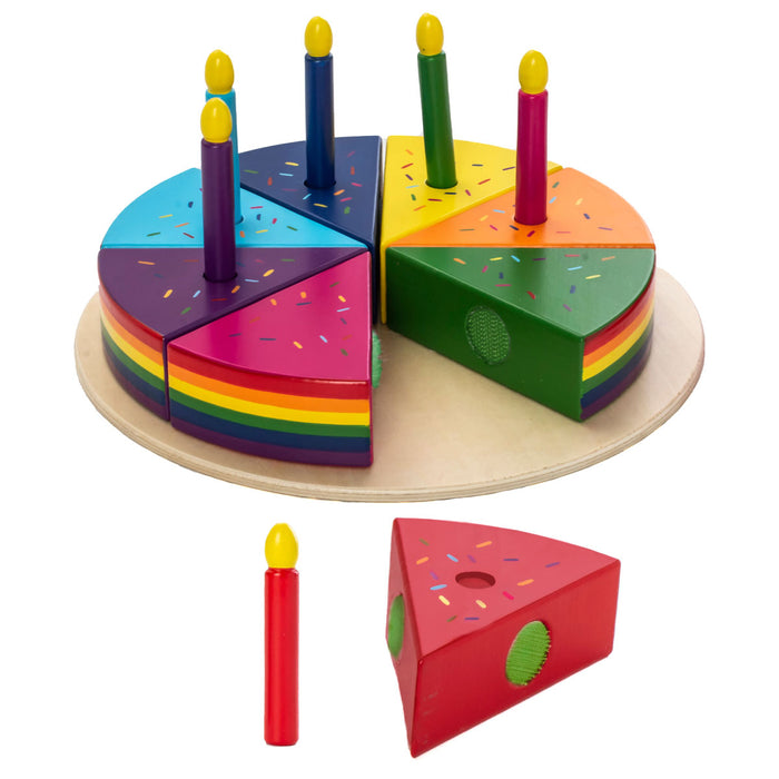 Matur afmæliskaka tré ásamt kertum