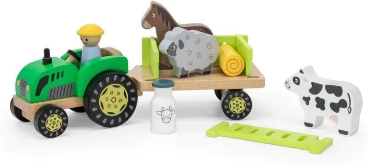 Bílar tré traktor m/hlutum