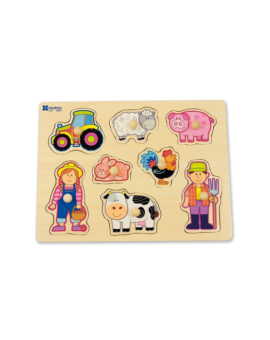 Púsluspil tré pinna sveitin bjartir litir