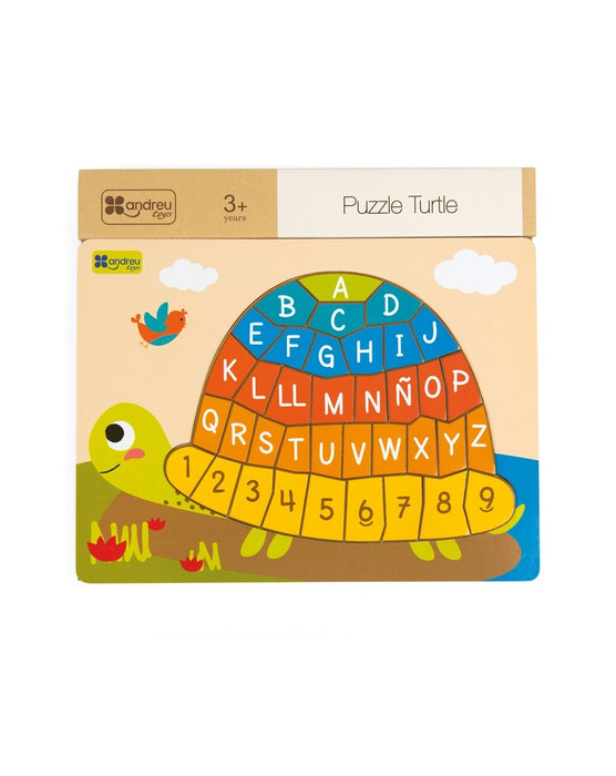 Púsluspil tré stafrófið skjaldbakan