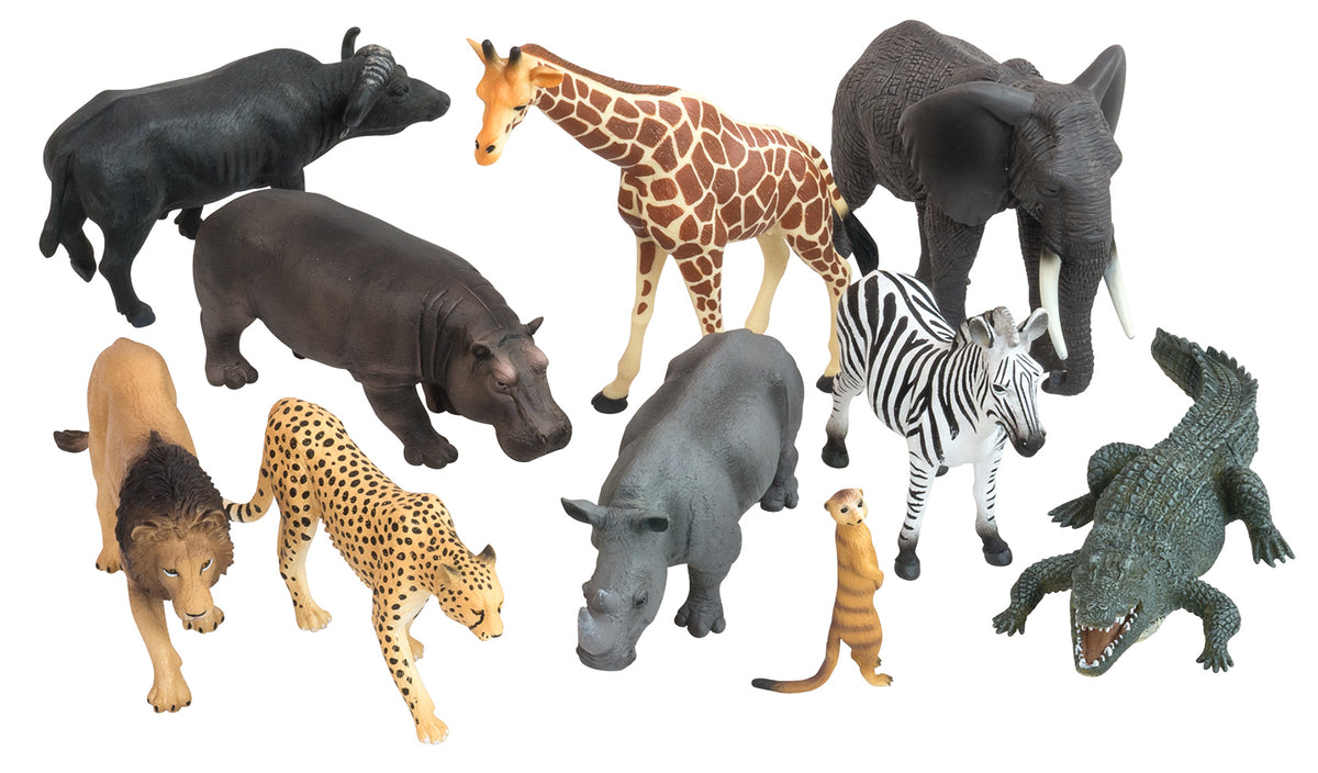 Dýr Afrísk villt hörð 10 stk— ABC Skólavörur