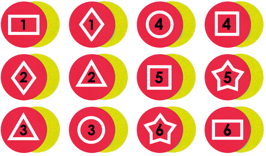 Memo minnisleikur á gólfi með formum